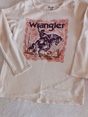 Wrangler Cream Long Sleeve Tee
